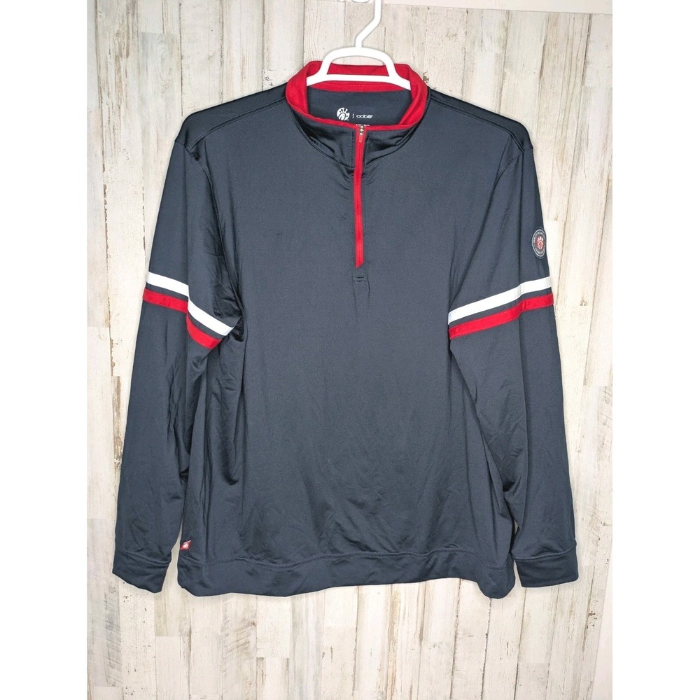 Oobe Pullover Shirt Unisex Chick-fil-A 1/4 Zip Long Sleeve Uniform XL Blue